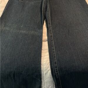 LOFT Wide Leg Jeans in Washed Black